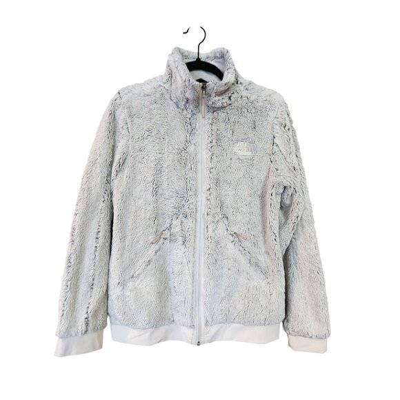 The North Face Womens Fleece Jacket S/P Gray Sherpa Full Zip - Picture 1 of 4